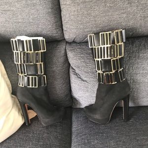 Herve Leger Mid Calf Boots